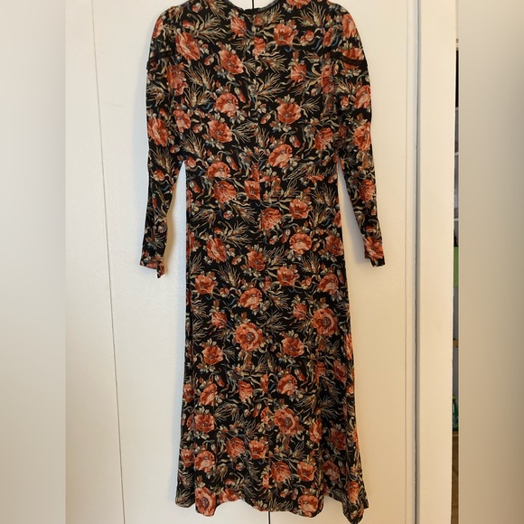 SANDRO 'Sven' Silk Midi Dress Size 2 - Picture 8 of 10